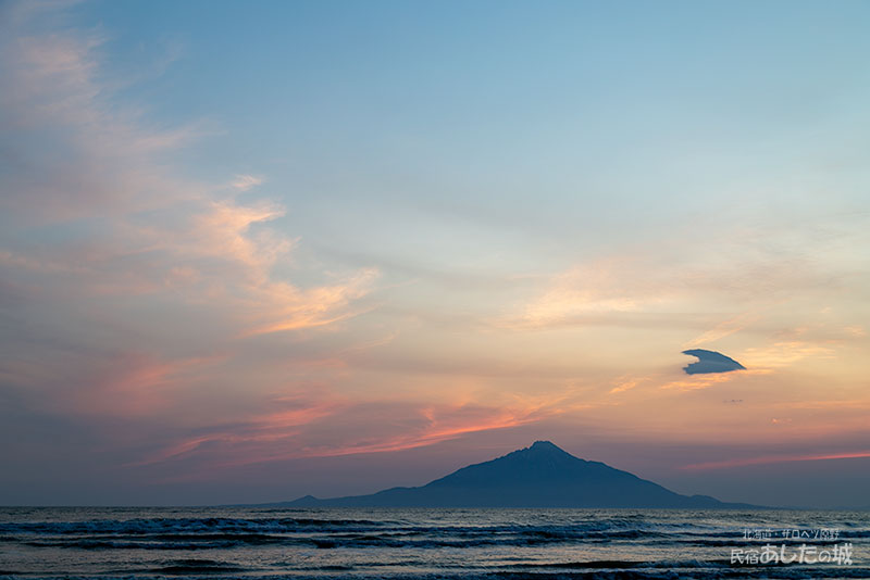 6月25日の利尻と夕焼け