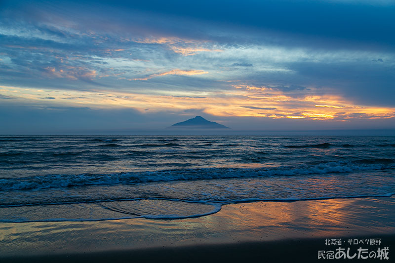 7月5日の利尻と夕焼け