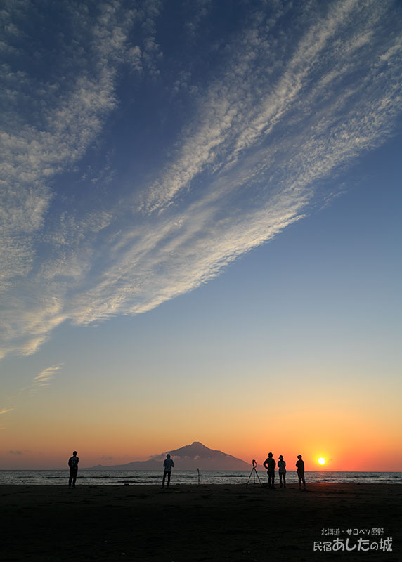 7月7日の利尻と夕日