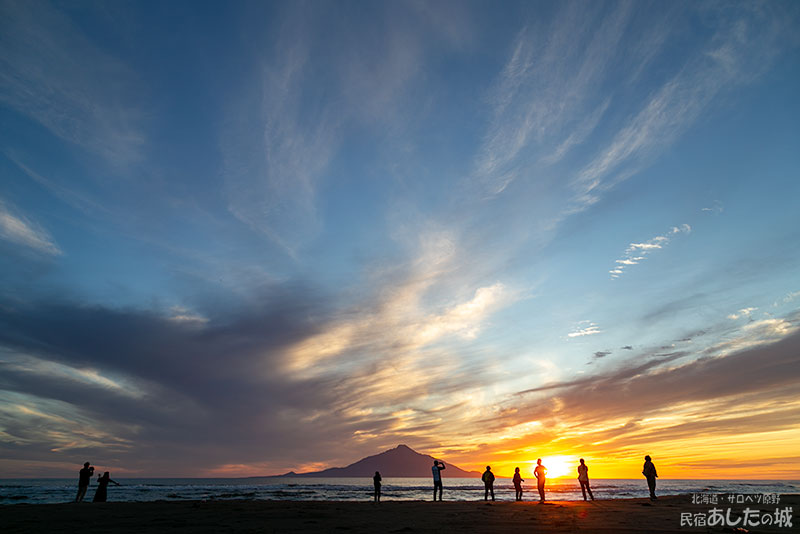 7月8日の利尻と夕焼け01