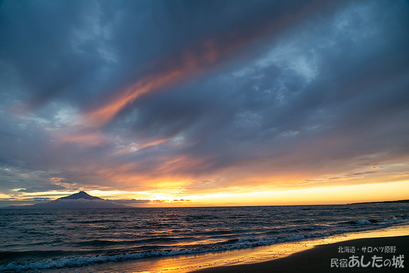 7月9日の利尻と夕焼け01
