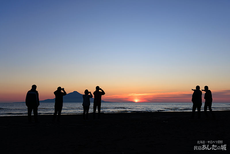 6月23日の利尻と夕日